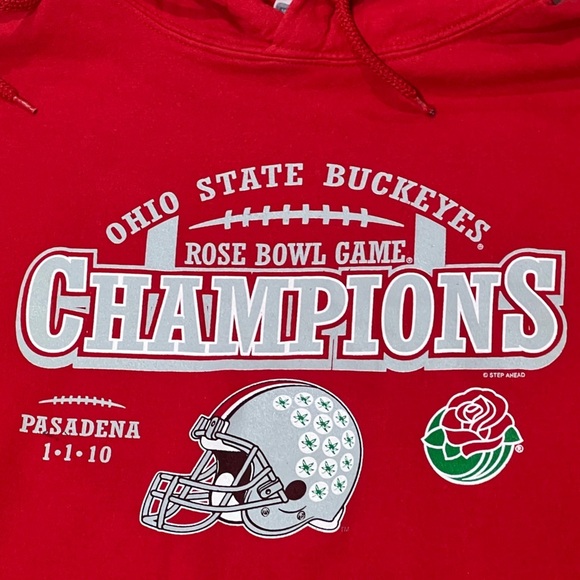 Ohio State Buckeyes 2010 Rose Bowl Champion NCAA Collegiate Hoodie Sweatshirt - Picture 3 of 4